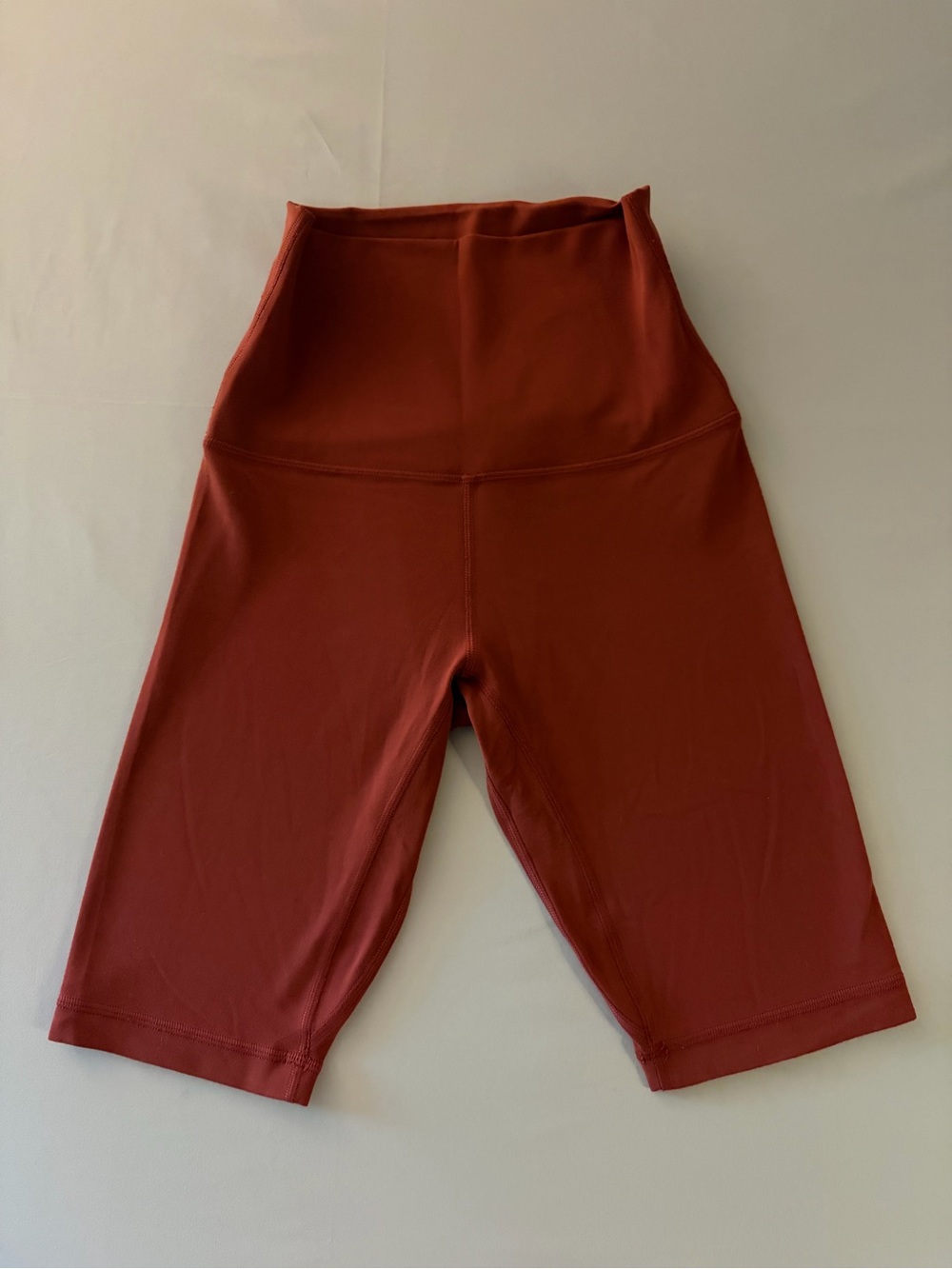 Lulu Lemon High-Waist Women’s Bike Shorts - Brick Red